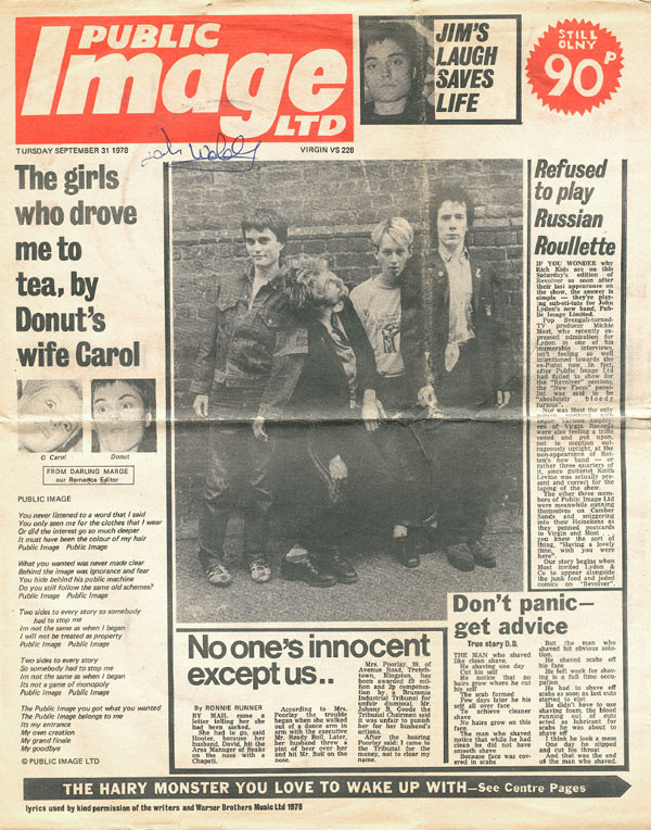 A side / B side – Public Image Limited – Public Image