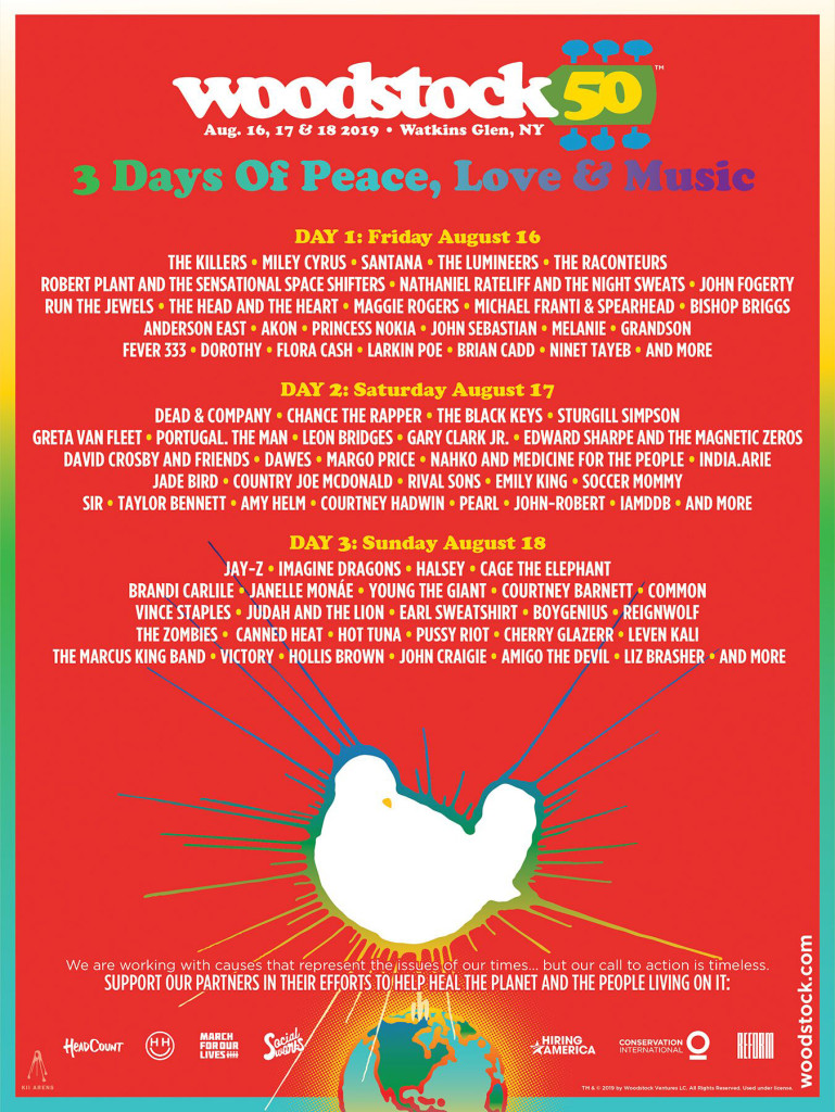Festival – Woodstock – Programmation 2019