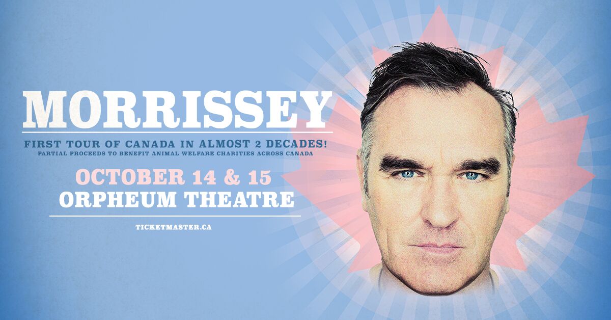 News – Morrissey – Annulation de deux dates de sa tournée au Canada