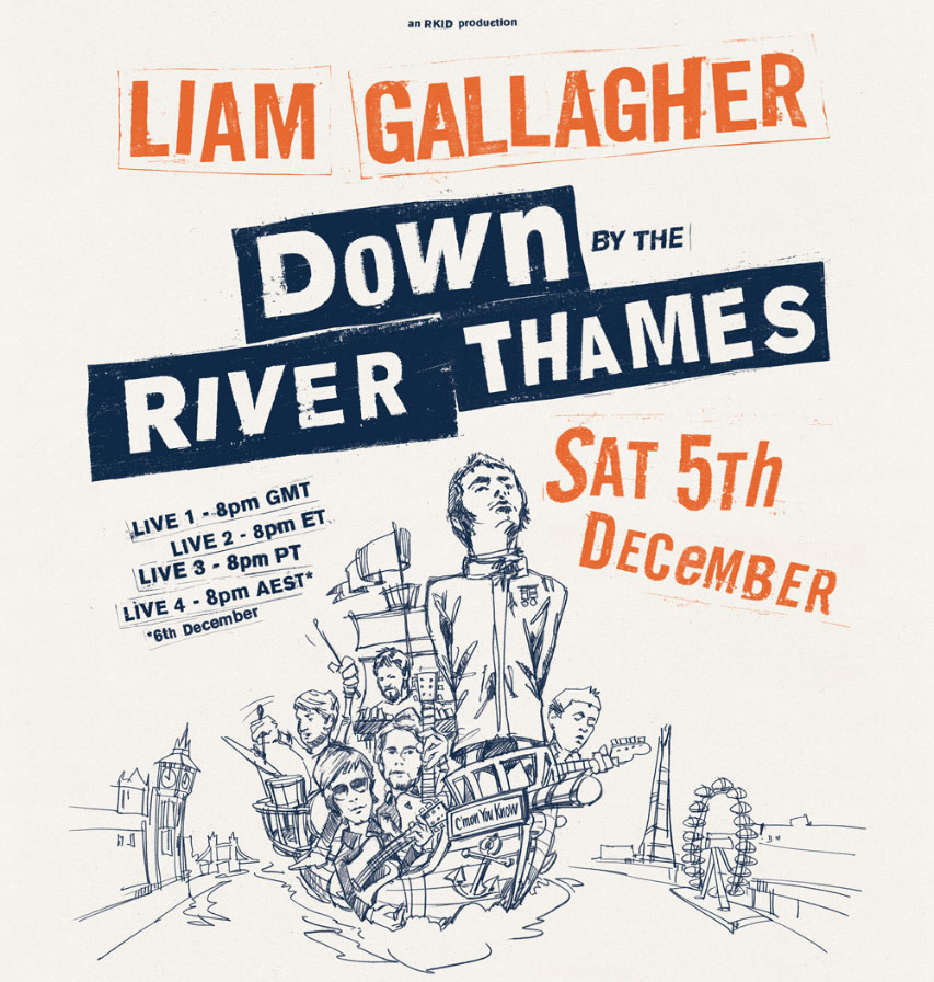 News – Liam Gallagher – Down By The River Thames