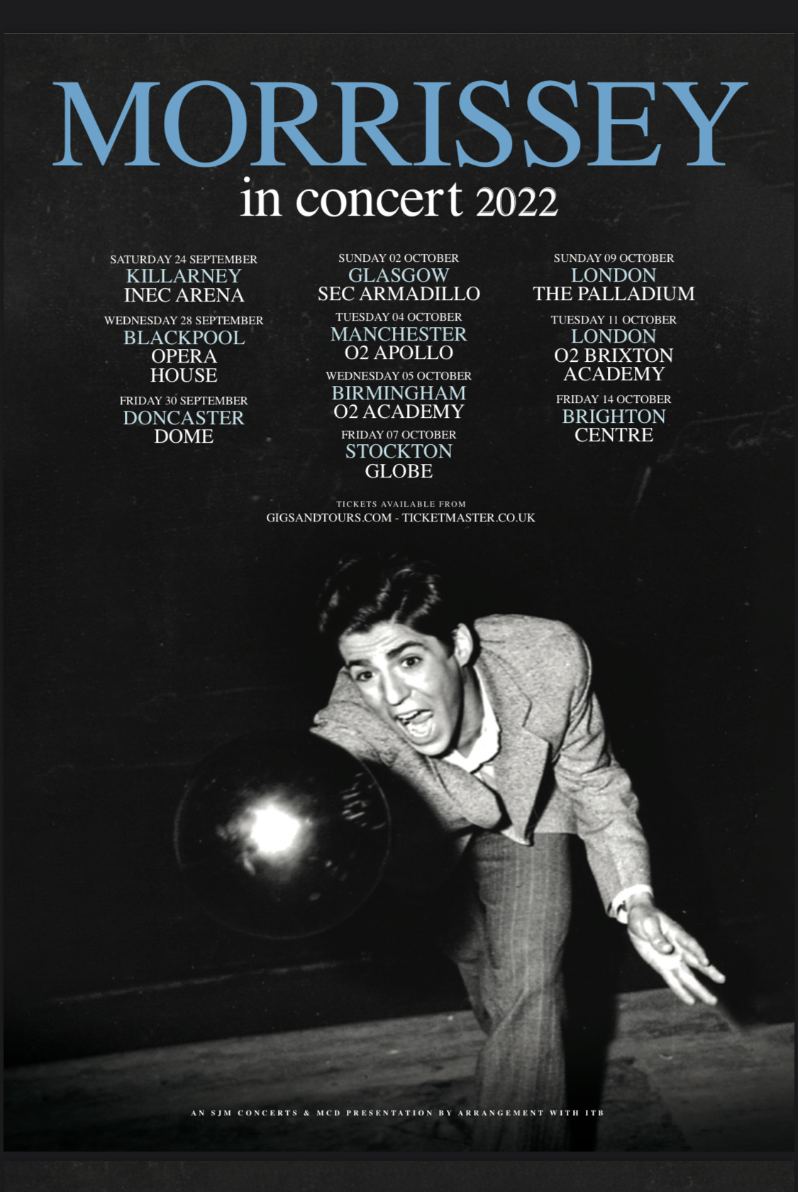 News – Morrissey – Dates de la Tournée au Royaume-Uni 2022
