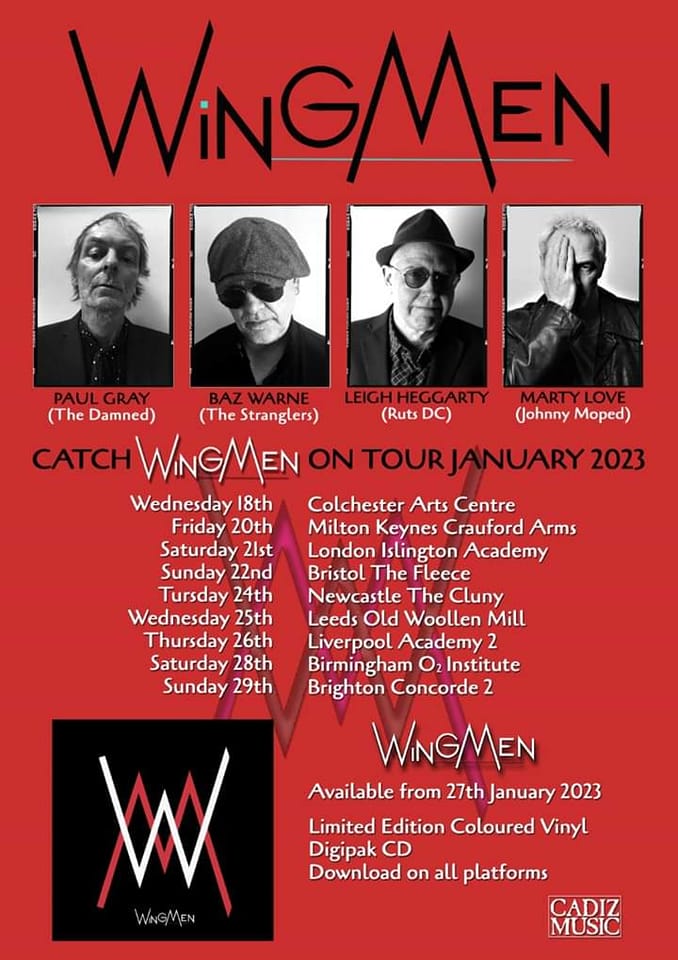News – Wingmen = The Stranglers + The Damned + Ruts DC + Johnny Moped