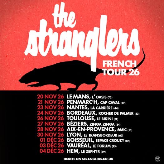 Bientôt En Concert Chez Nous – The Stranglers – Tournée 2026